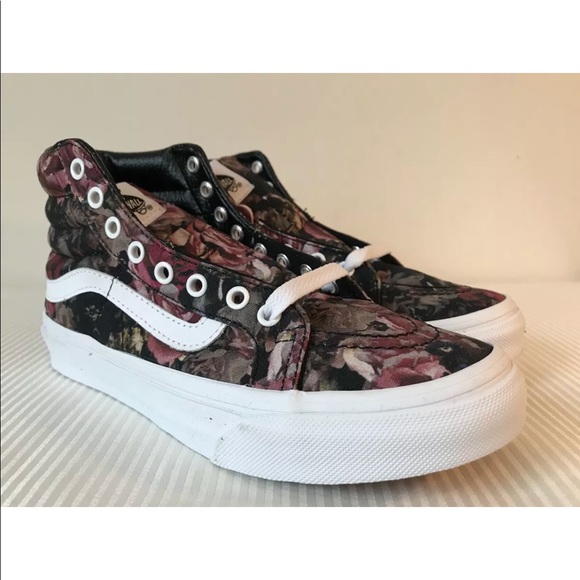Vans Shoes - Vans Sk8-Hi Slim Moody Floral Black Sneakers NWOB